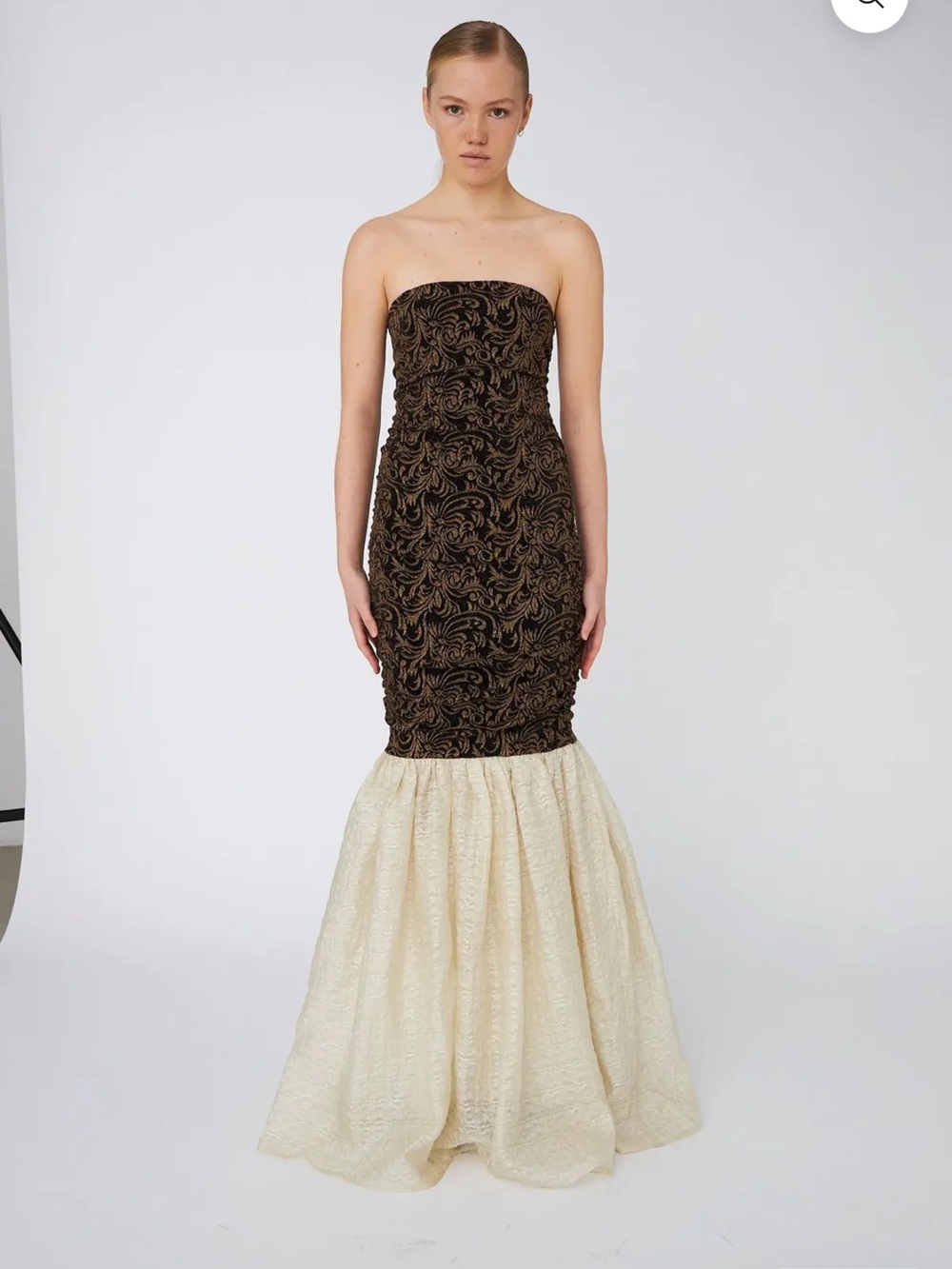 Stella Nova STRAPLESS JERSEY MAXI DRESS - BLACK/CREME
